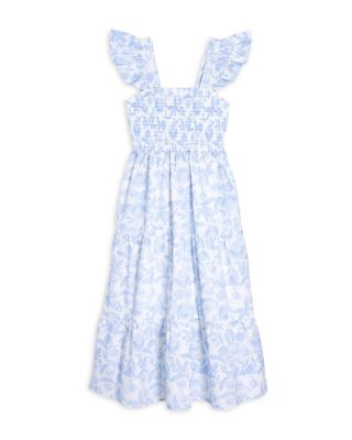 AQUA - Girls' Poplin Print Dress - Little Kid, Big Kid
