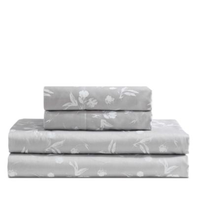 Printed Cotton Sateen 4 Piece Sheet Set
