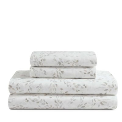 Printed Cotton Sateen 4 Piece Sheet Set