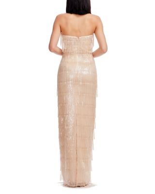 Tanya Beaded Fringe Gown