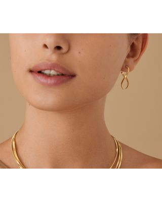 18K Yellow Gold Marrakech Twisted Hoop Earrings