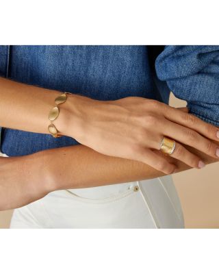 18K Yellow Gold Lunaria Petal Link Bracelet