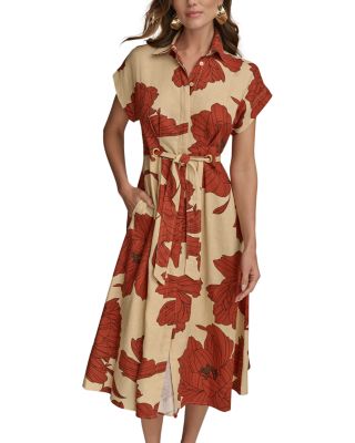 Linen Blend Shirtdress