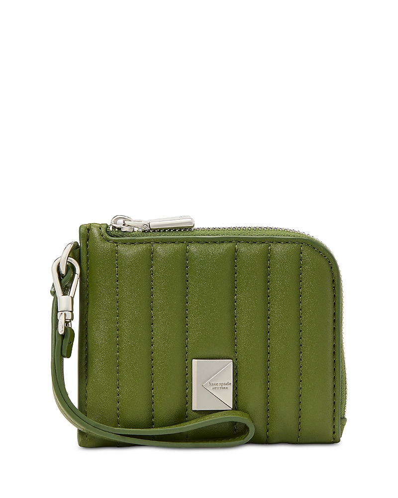 Kate Spade New York Deco Quilted Leather Coin Card Case Wristlet