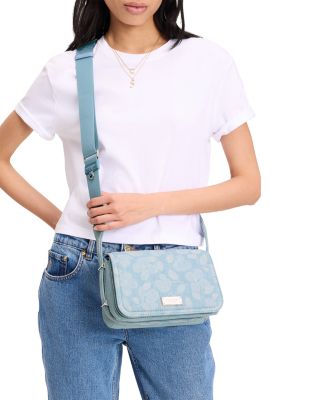 Liv Printed Denim Small Flap Crossbody