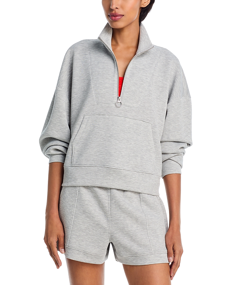 Shop Aqua Athletics Long Sleeve Cropped Pullover Sweatshirt - Exclusive