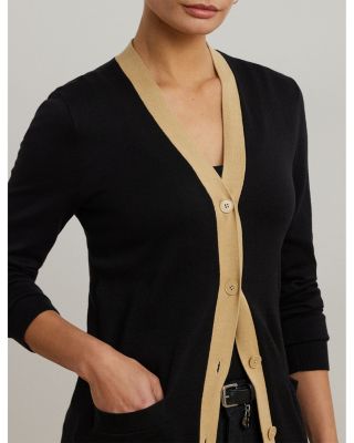 Two Tone Cotton Blend Cardigan