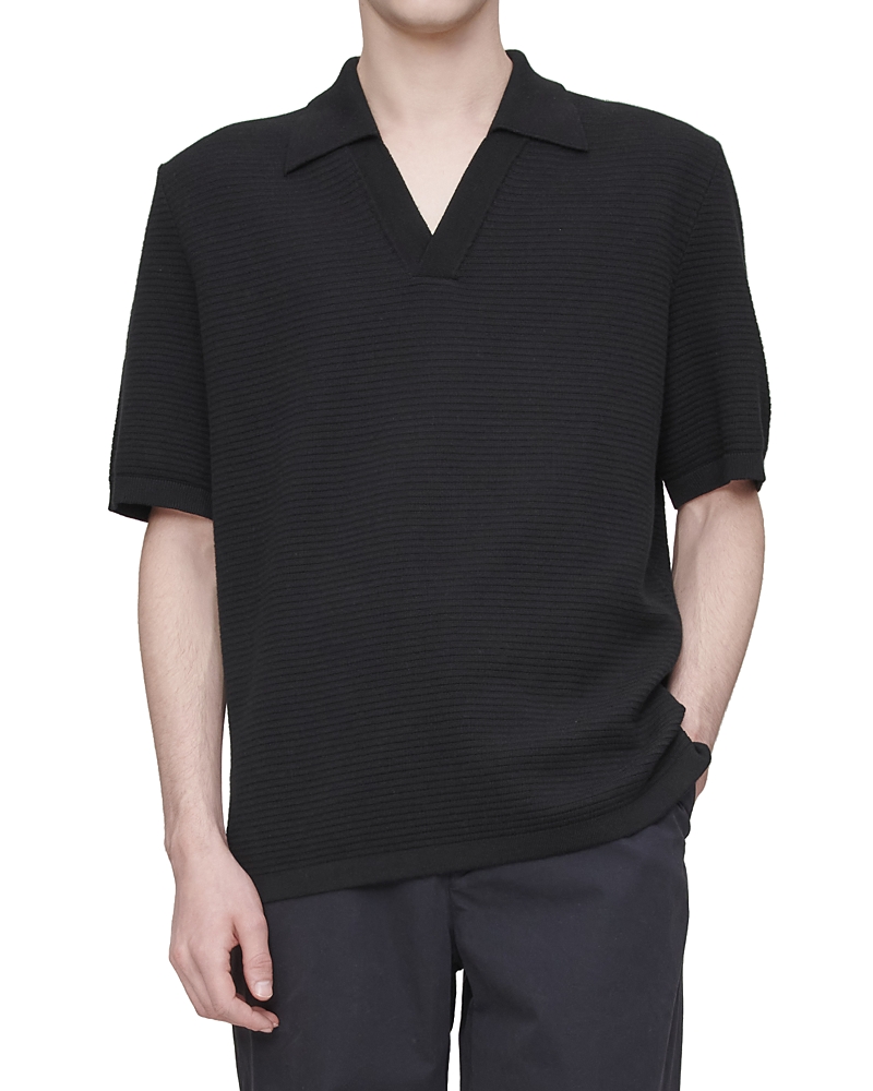 A.p.c. A. p.c. Livio Heathered Polo Sweater