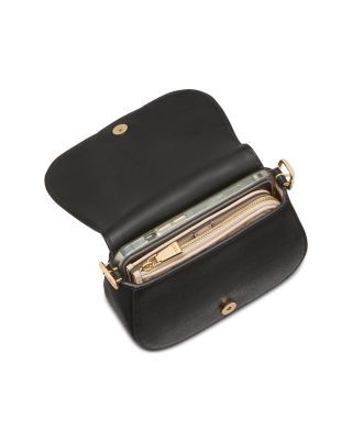 Nouveau Denim Printed Suede Mini Saddle Bag