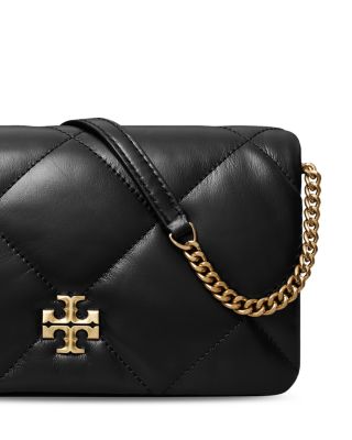 Kira Diamond Quilted Leather Chain Wallet