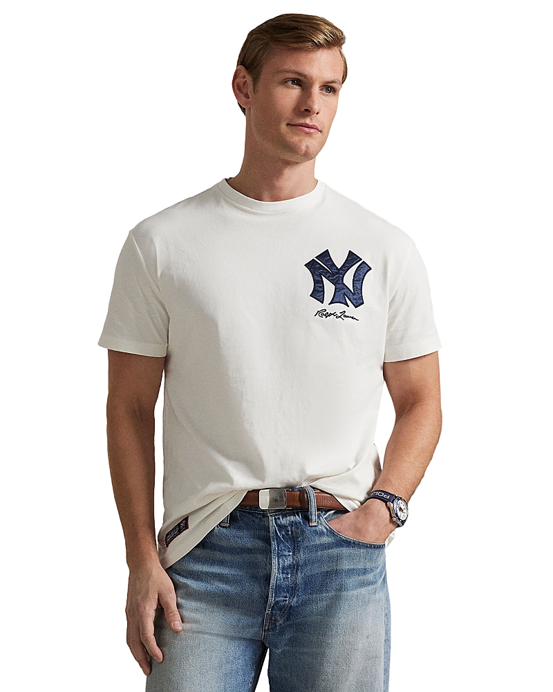 Polo Ralph Lauren Cream Yankees Jersey T-shirt In White
