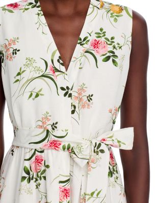 Violet Sleeveless Floral Midi Dress