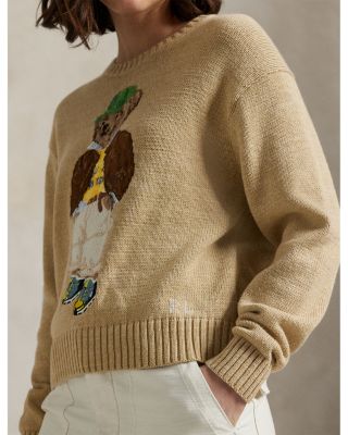 Polo Bear Cotton Crewneck Sweater