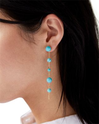 Madeline Bead & Box Chain Linear Drop Earrings