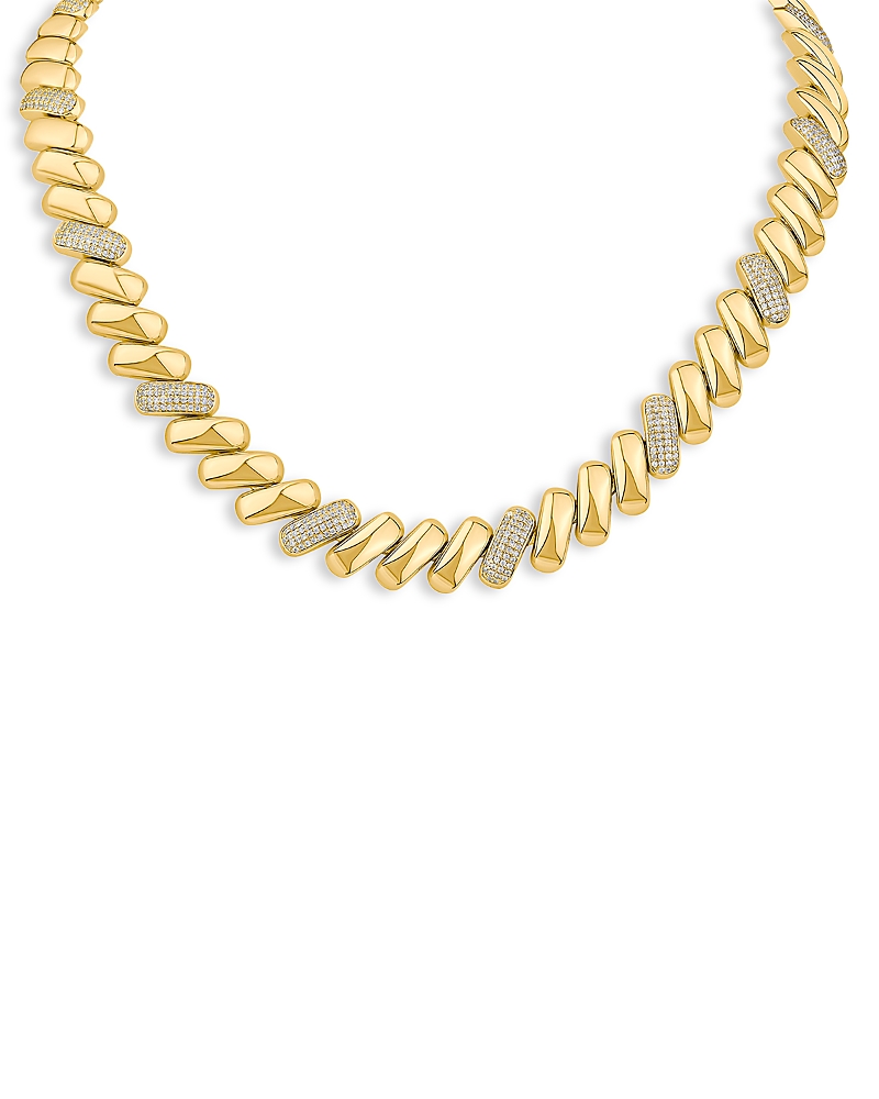 Kenneth Jay Lane Pave Chunky Link Collar Necklace, 16 In Gold