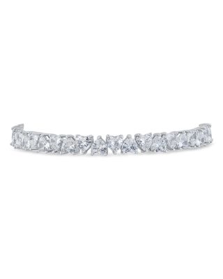 Cubic Zirconia Heart Tennis Bracelet