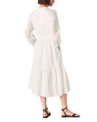 Broderie Midi Shirt Dress