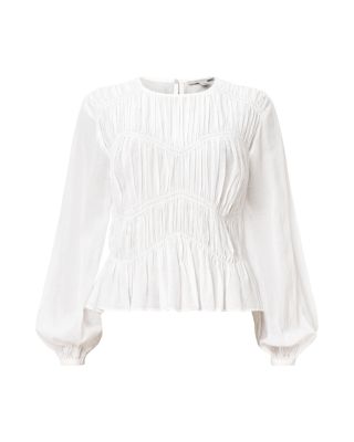 Melani Smocked Peplum Top