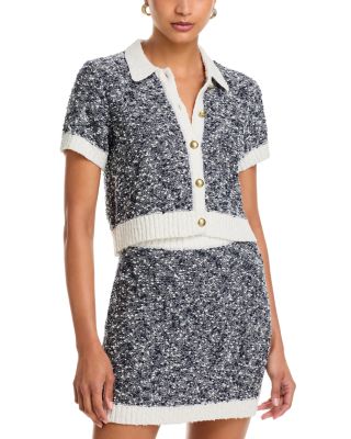 Adalee Cropped Cardigan & Adalee Knit Mini Skirt