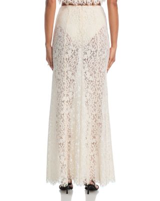 Oxford Floral Lace A Line Skirt