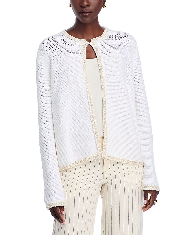 Fabiana Filippi Sequin-trim Pointelle Knit Cardigan