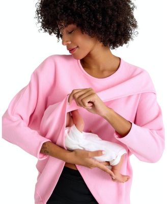 Let Loose Crossover Long Sleeve Maternity Nursing Knit Sweater