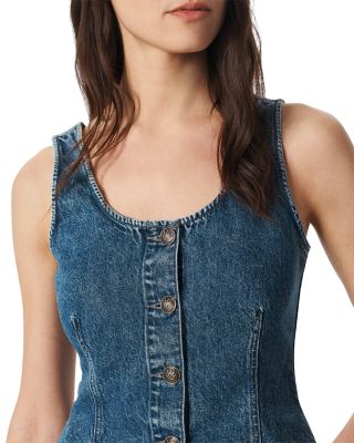 Poppy Button Front Vest