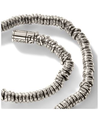 Men&#39;s Sterling Silver Heishi Bracelet