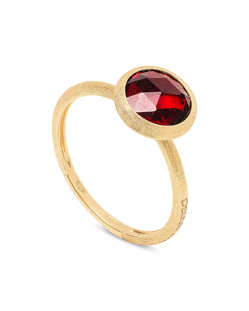 Marco Bicego 18K Yellow Gold Jaipur Color Garnet Bezel Ring