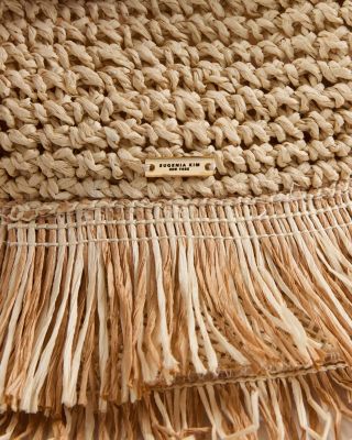 Joni Fringed Crochet Packable Bucket Hat