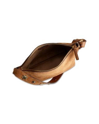 Sun Medallion Suede Shoulder Bag