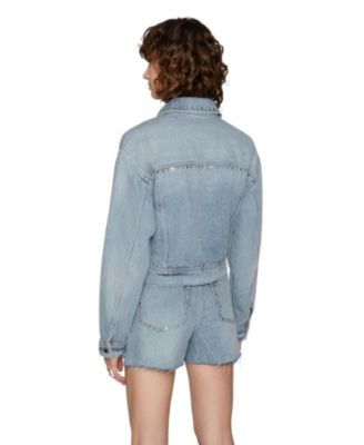 Studded Crop Trucker Jacket