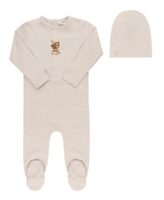 Unisex French Terry Footie + Bonnet Bear Collection - Baby