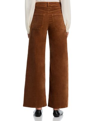 Le Slim Palazzo Mode Corduroy Jeans in Maple Brown
