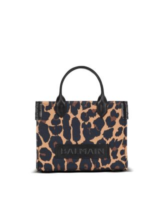 B-Army Small Leopard Print Canvas Tote Bag