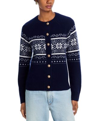 100% Cashmere Fair Isle Cardigan - Exclusive