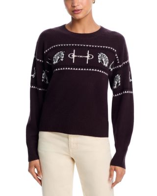 AQUA - 100% Cashmere Horse Sweater - Exclusive