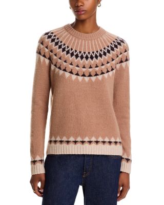 100% Cashmere Fair Isle Crewneck Sweater - Exclusive