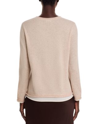 100% Cashmere Double Layer Crewneck Sweater - Exclusive