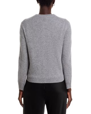 100% Cashmere Crewneck Cardigan Sweater - Exclusive