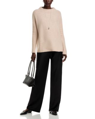 Mock Neck Brushed 100% Cashmere Sweater - Exclusive
