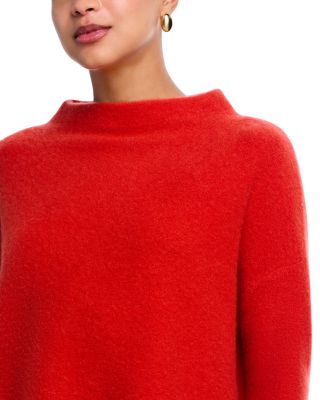 Mock Neck Brushed 100% Cashmere Sweater - Exclusive