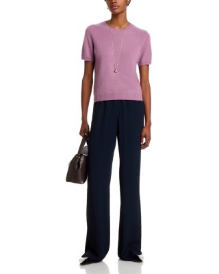 100% Cashmere Short Sleeve Crewneck Sweater - Exclusive