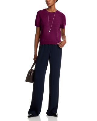 100% Cashmere Short Sleeve Crewneck Sweater - Exclusive