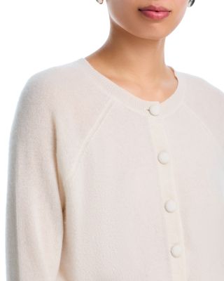 100% Cashmere Crewneck Cardigan - Exclusive