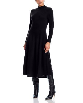 100% Cashmere Mock Neck Dress