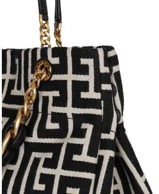 1945 Soft Pb-Monogrammed Jacquard Canvas Tote Bag