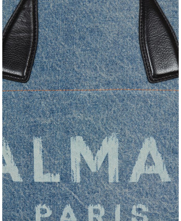 Track Denim Tote Bag