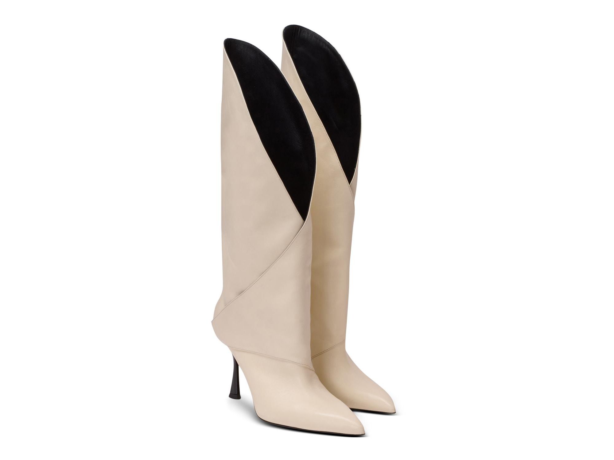 Women's Twist Heeled Leather Boots - Image 1