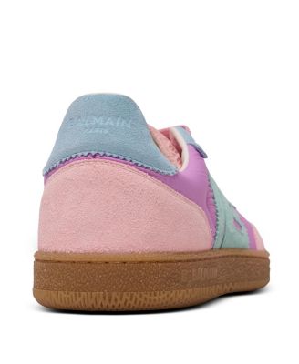 Women's Swan Suede and Nylon Trainers